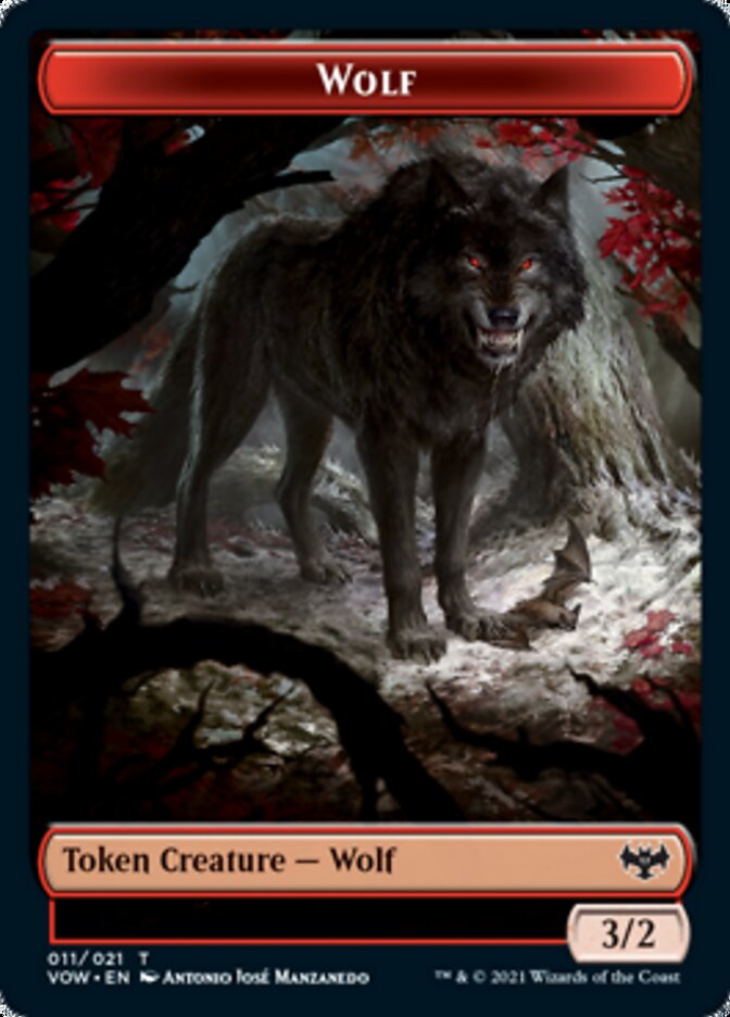 Wolf Token (011) [Innistrad: Crimson Vow Tokens] | Impulse Games and Hobbies