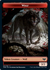 Wolf (011) // Spirit (002) Double-sided Token [Innistrad: Crimson Vow Tokens] | Impulse Games and Hobbies