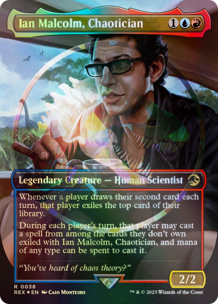 Ian Malcolm, Chaotician Emblem (Borderless) [Jurassic World Collection Tokens] | Impulse Games and Hobbies