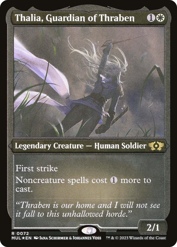 Thalia, Guardian of Thraben (Foil Etched) [Multiverse Legends] | Impulse Games and Hobbies