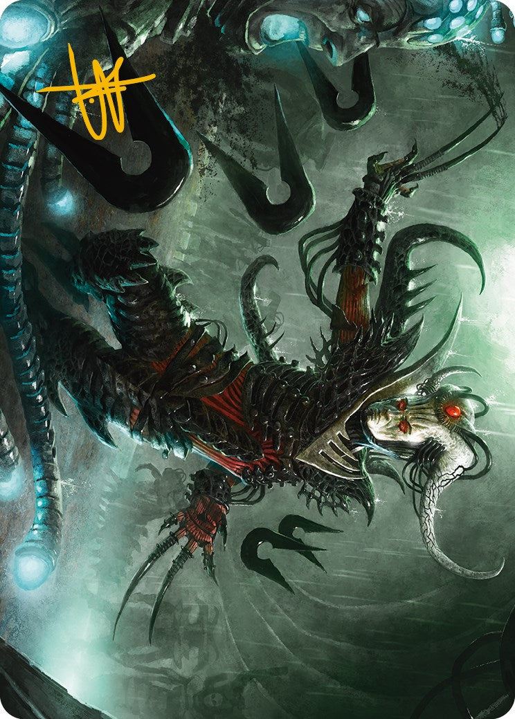 Vraan, Executioner Thane Art Card (Gold-Stamped Signature) [Phyrexia: All Will Be One Art Series] | Impulse Games and Hobbies