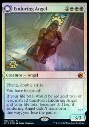 Enduring Angel // Angelic Enforcer [Innistrad: Midnight Hunt Prerelease Promos] | Impulse Games and Hobbies