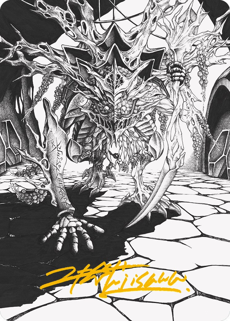 Thrun, Breaker of Silence Art Card (Gold-Stamped Signature) [Phyrexia: All Will Be One Art Series] | Impulse Games and Hobbies