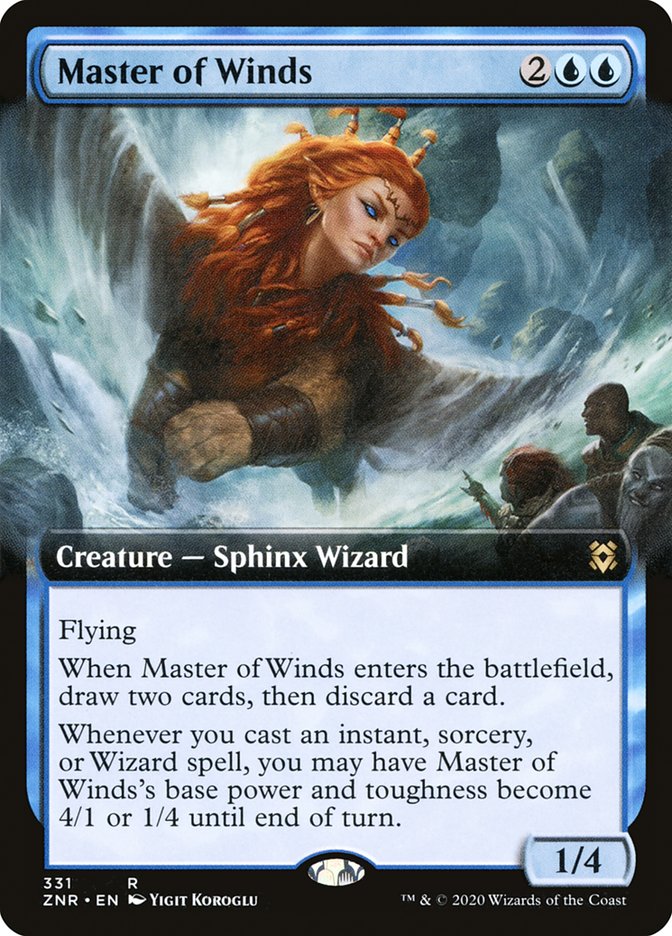 Master of Winds (Extended Art) [Zendikar Rising] | Impulse Games and Hobbies