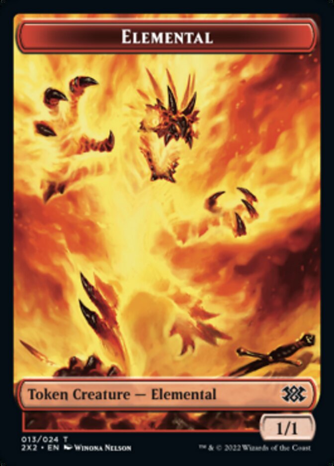 Elemental // Vampire Double-sided Token [Double Masters 2022 Tokens] | Impulse Games and Hobbies