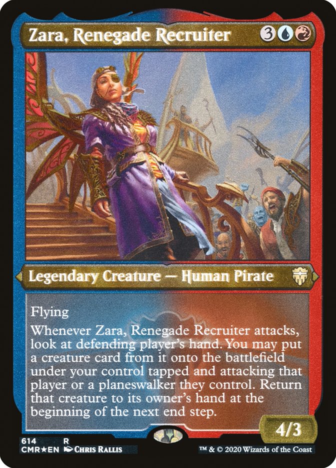 Zara, Renegade Recruiter (Etched) [Commander Legends] | Impulse Games and Hobbies