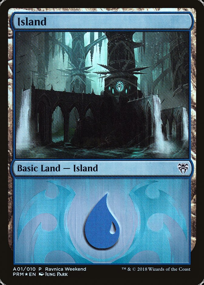 Island (A01) [Ravnica Allegiance Ravnica Weekend] | Impulse Games and Hobbies