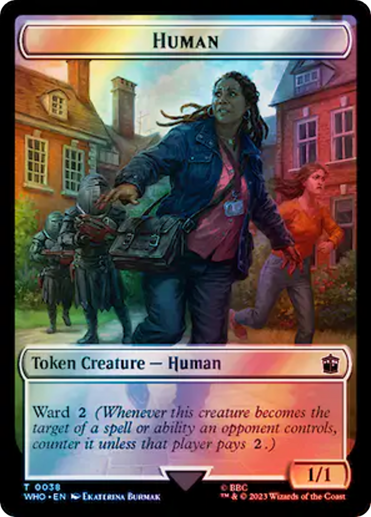 Human (0038) // Mutant Double-Sided Token (Surge Foil) [Doctor Who Tokens] | Impulse Games and Hobbies