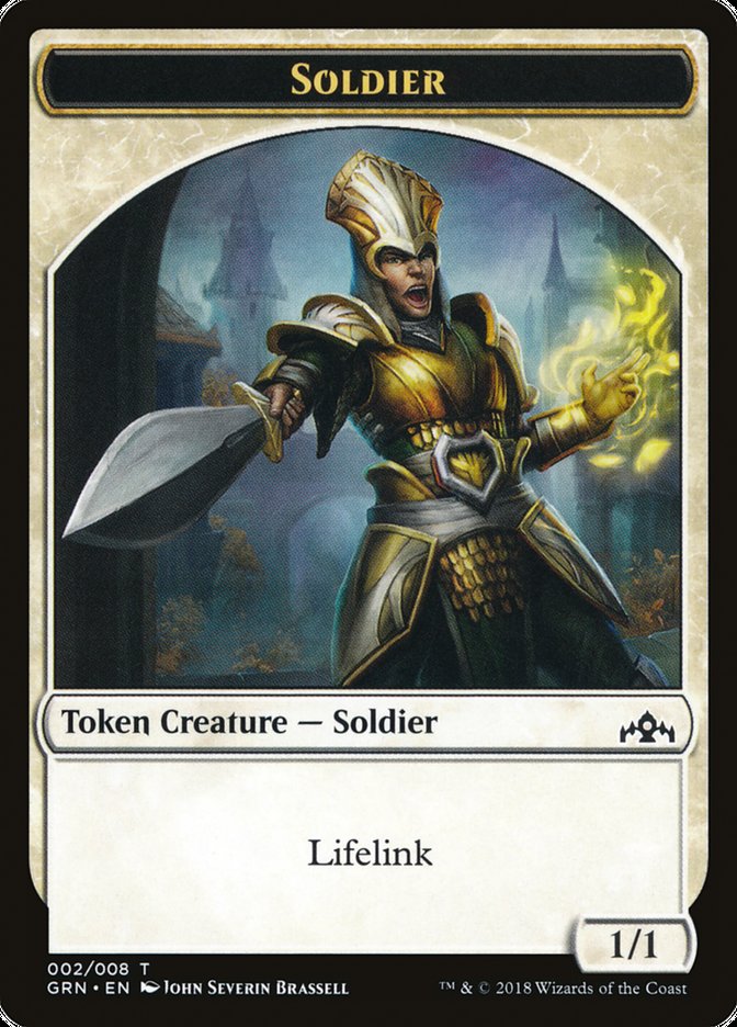 Soldier // Soldier Double-Sided Token [Guilds of Ravnica Guild Kit Tokens] | Impulse Games and Hobbies