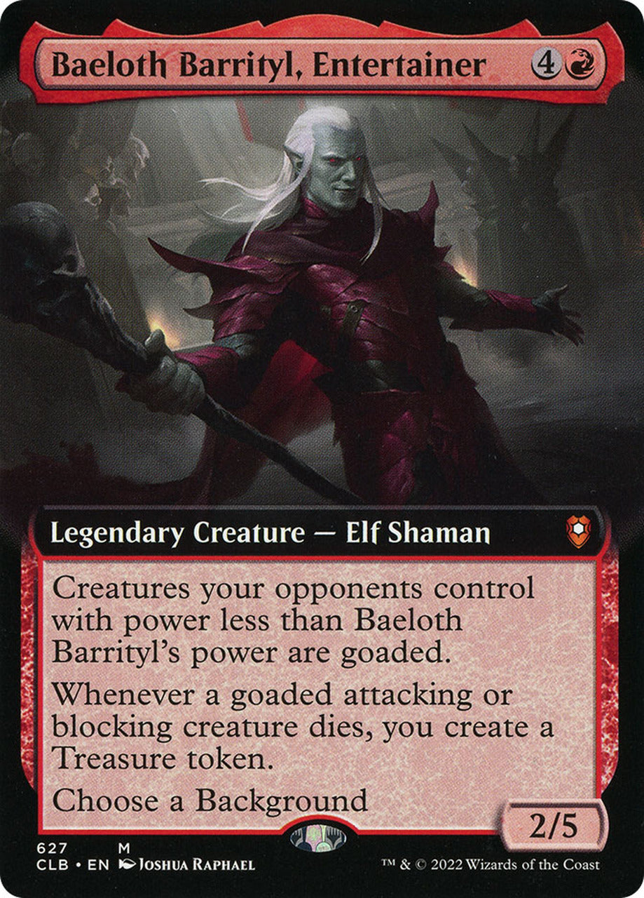 Baeloth Barrityl, Entertainer (Extended Art) [Commander Legends: Battle for Baldur's Gate] | Impulse Games and Hobbies