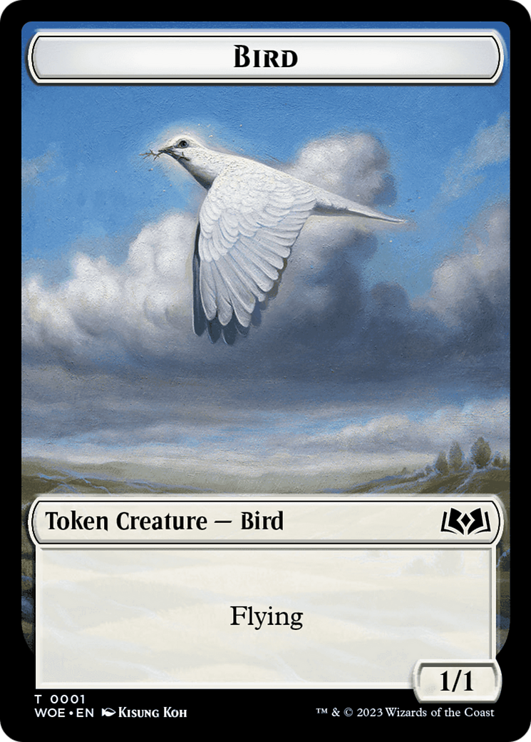 Bird // Food (0013) Double-Sided Token [Wilds of Eldraine Tokens] | Impulse Games and Hobbies