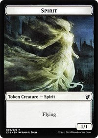 Spirit // Human Double-sided Token [Commander 2019 Tokens] | Impulse Games and Hobbies
