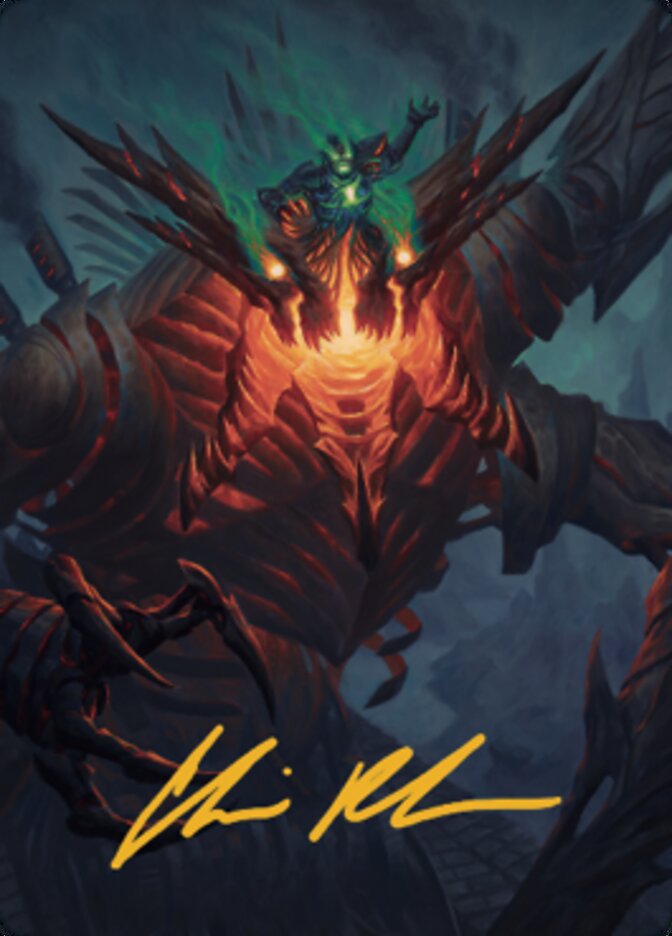 Mishra, Lost to Phyrexia Art Card (Gold-Stamped Signature) [The Brothers' War Art Series] | Impulse Games and Hobbies