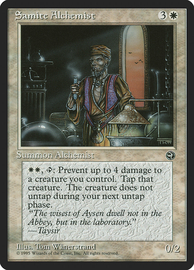 Samite Alchemist (Taysir Flavor Text) [Homelands] | Impulse Games and Hobbies