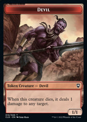 Treasure // Devil Double-sided Token [Commander Legends: Battle for Baldur's Gate Tokens] | Impulse Games and Hobbies