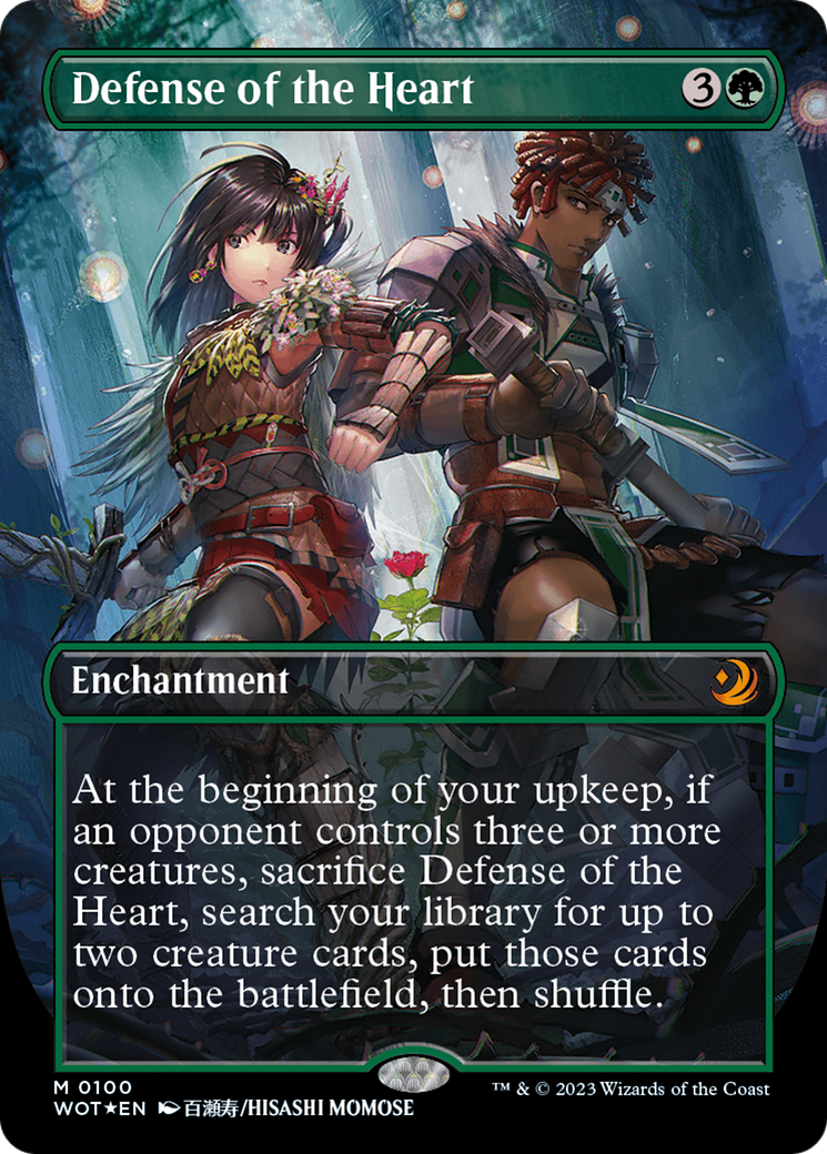 Defense of the Heart (Anime Borderless) (Confetti Foil) [Wilds of Eldraine: Enchanting Tales] | Impulse Games and Hobbies