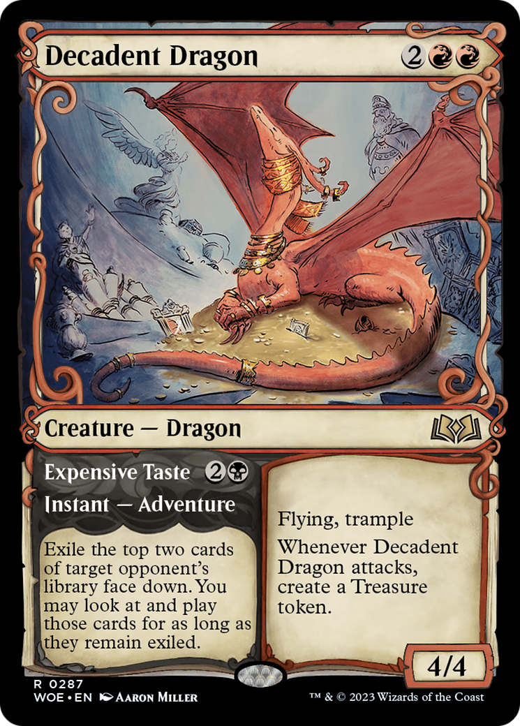 Decadent Dragon // Expensive Taste (Showcase) [Wilds of Eldraine] | Impulse Games and Hobbies