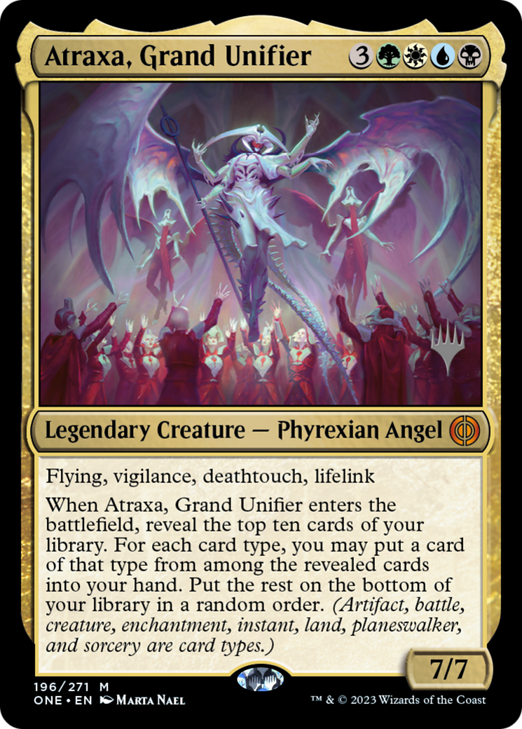 Atraxa, Grand Unifier (Promo Pack) [Phyrexia: All Will Be One Promos] | Impulse Games and Hobbies