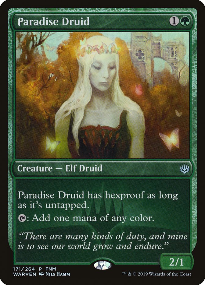 Paradise Druid (FNM) [War of the Spark Promos] | Impulse Games and Hobbies