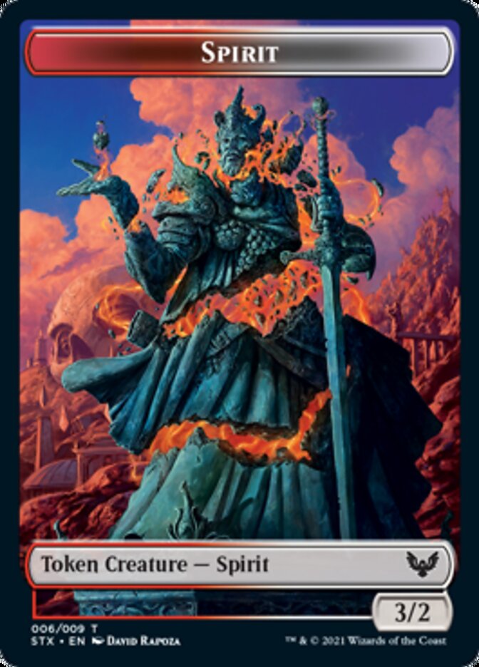 Spirit Token [Strixhaven: School of Mages Tokens] | Impulse Games and Hobbies