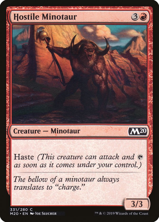 Hostile Minotaur [Core Set 2020] | Impulse Games and Hobbies