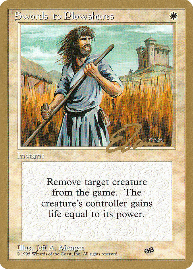 Swords to Plowshares (Eric Tam) (SB) [Pro Tour Collector Set] | Impulse Games and Hobbies