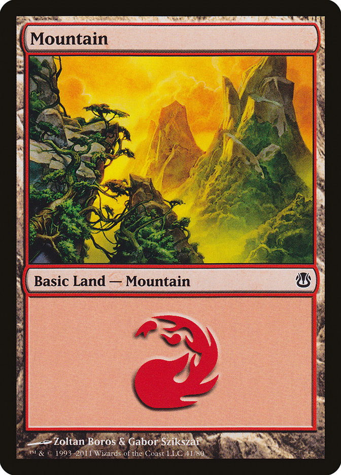 Mountain (41) [Duel Decks: Ajani vs. Nicol Bolas] | Impulse Games and Hobbies