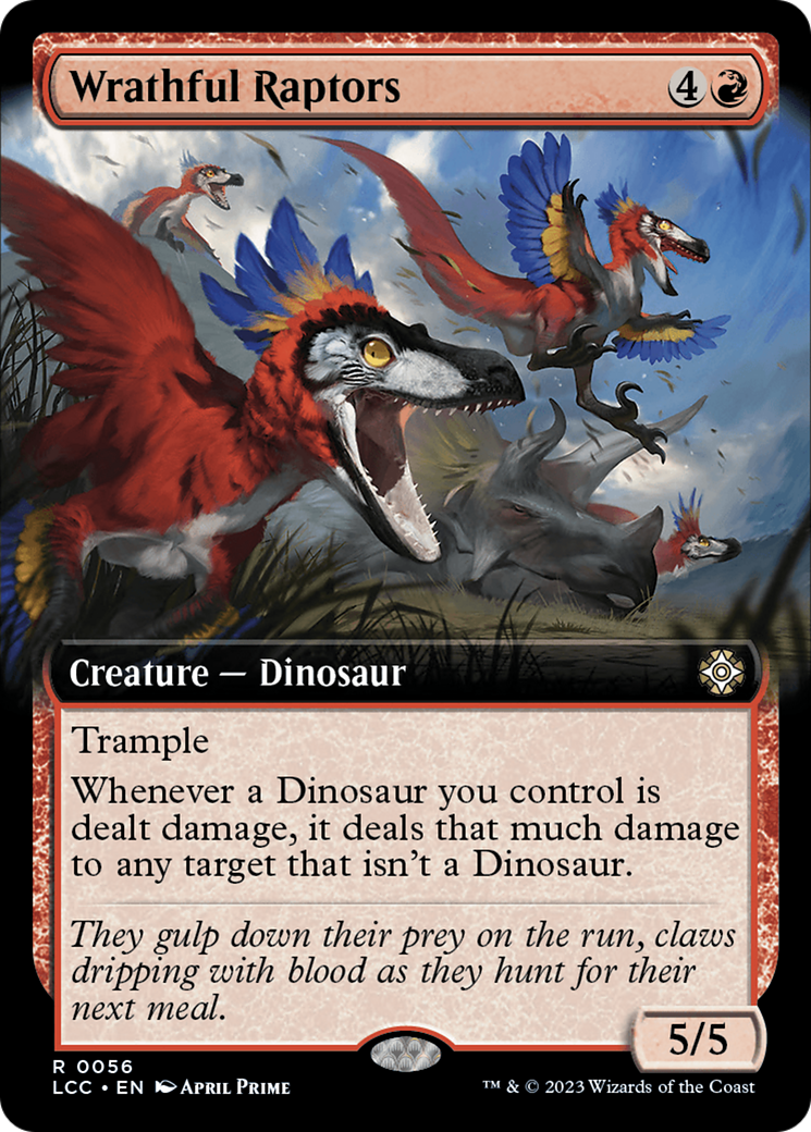 Wrathful Raptors (Extended Art) [The Lost Caverns of Ixalan Commander] | Impulse Games and Hobbies