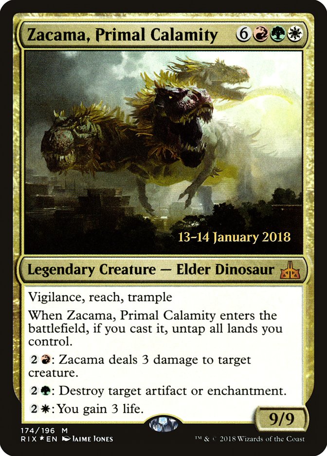 Zacama, Primal Calamity [Rivals of Ixalan Prerelease Promos] | Impulse Games and Hobbies