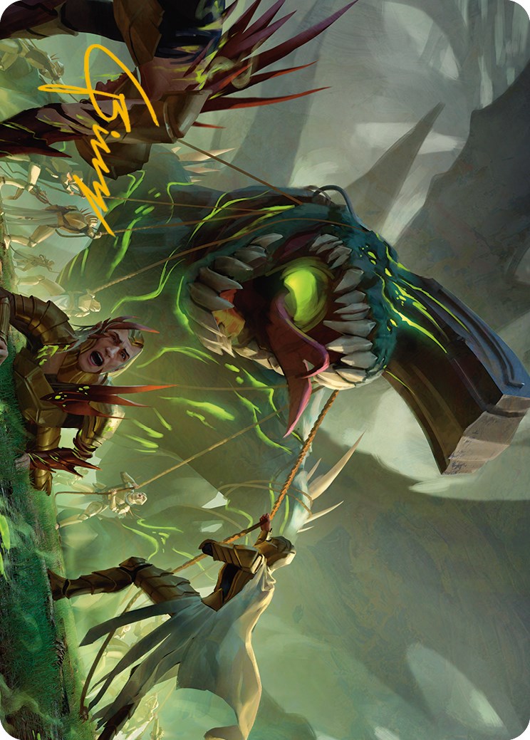 Noxious Assault Art Card (Gold-Stamped Signature) [Phyrexia: All Will Be One Art Series] | Impulse Games and Hobbies