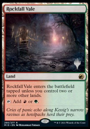 Rockfall Vale (Promo Pack) [Innistrad: Midnight Hunt Promos] | Impulse Games and Hobbies