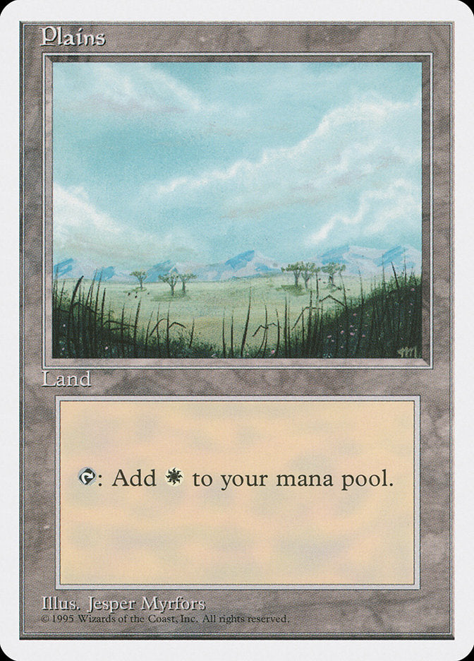 Plains (Trees on Plain / Signature on Right) [Fourth Edition] | Impulse Games and Hobbies