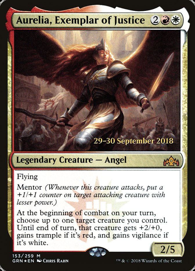 Aurelia, Exemplar of Justice [Guilds of Ravnica Prerelease Promos] | Impulse Games and Hobbies