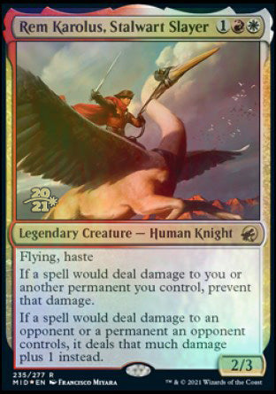 Rem Karolus, Stalwart Slayer [Innistrad: Midnight Hunt Prerelease Promos] | Impulse Games and Hobbies