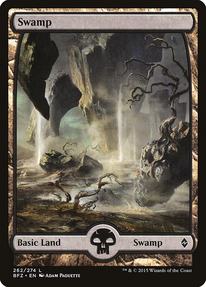 Swamp (262) (Full Art) [Battle for Zendikar] | Impulse Games and Hobbies