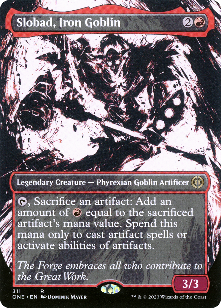 Slobad, Iron Goblin (Borderless Ichor) [Phyrexia: All Will Be One] | Impulse Games and Hobbies