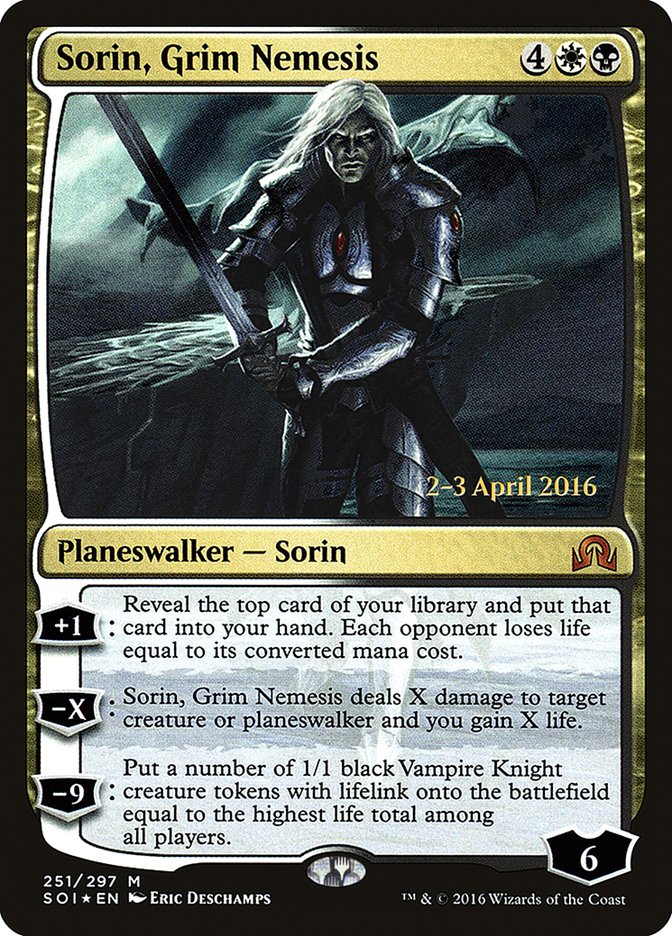 Sorin, Grim Nemesis [Shadows over Innistrad Prerelease Promos] | Impulse Games and Hobbies