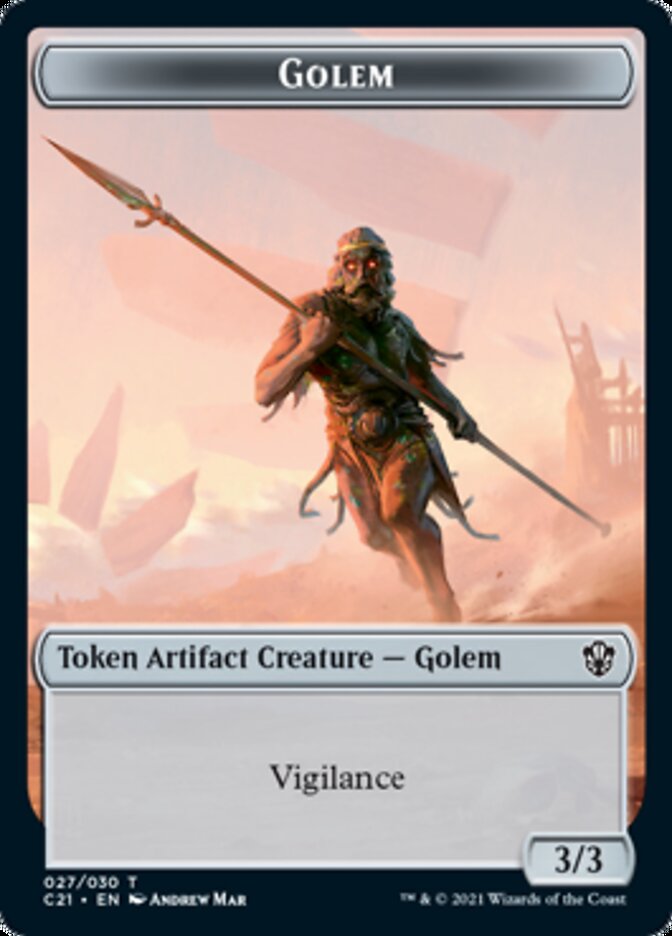 Golem (027) // Thopter Token [Commander 2021 Tokens] | Impulse Games and Hobbies