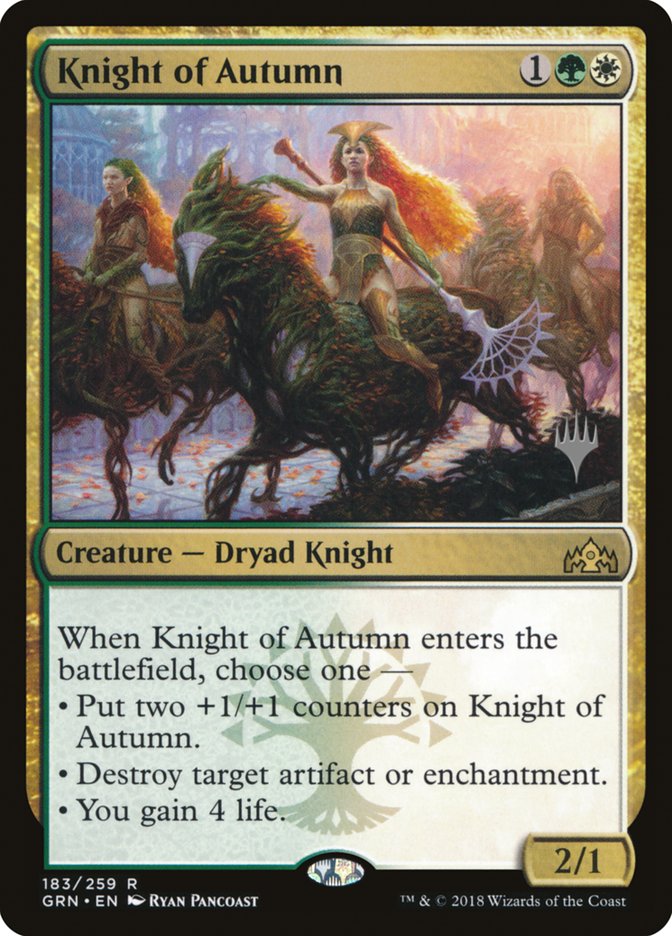 Knight of Autumn (Promo Pack) [Guilds of Ravnica Promos] | Impulse Games and Hobbies