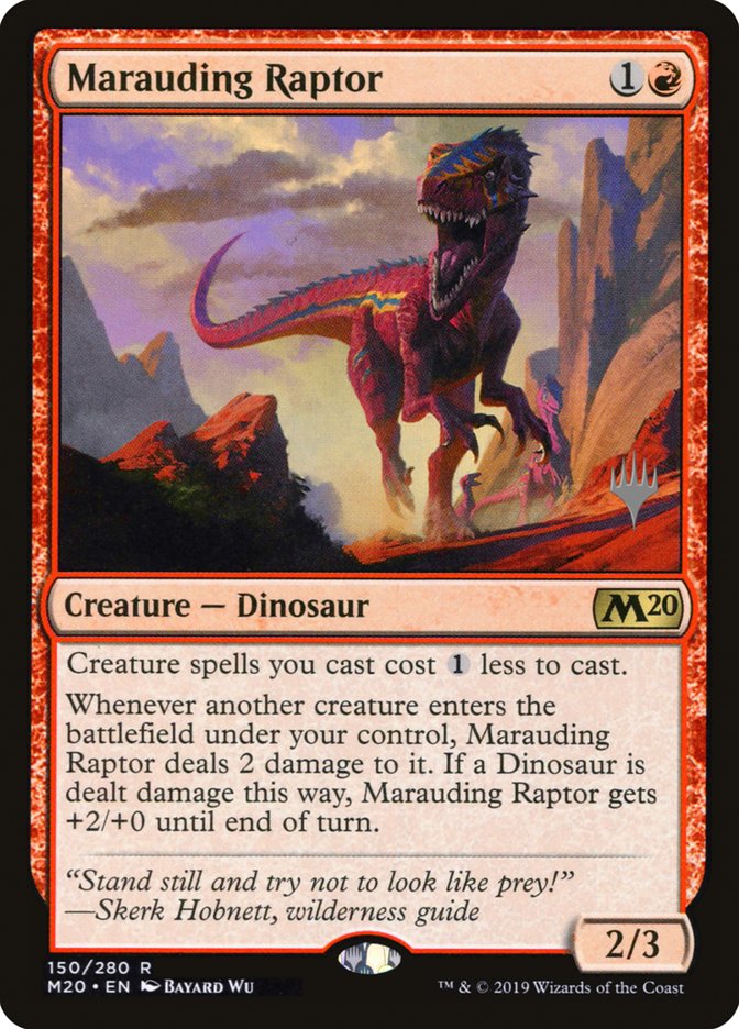 Marauding Raptor (Promo Pack) [Core Set 2020 Promos] | Impulse Games and Hobbies