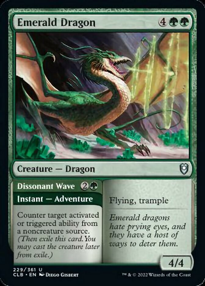 Emerald Dragon // Dissonant Wave [Commander Legends: Battle for Baldur's Gate] | Impulse Games and Hobbies