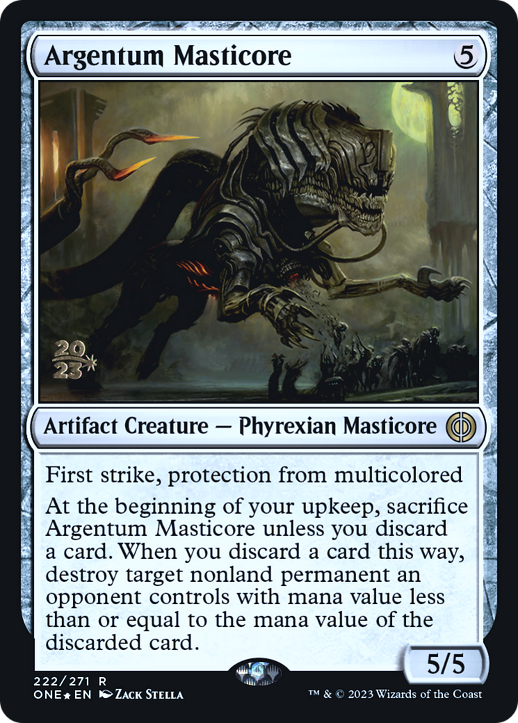 Argentum Masticore [Phyrexia: All Will Be One Prerelease Promos] | Impulse Games and Hobbies