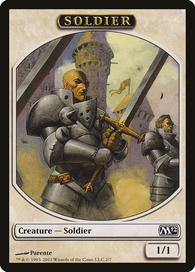 Soldier Token [Magic 2012 Tokens] | Impulse Games and Hobbies