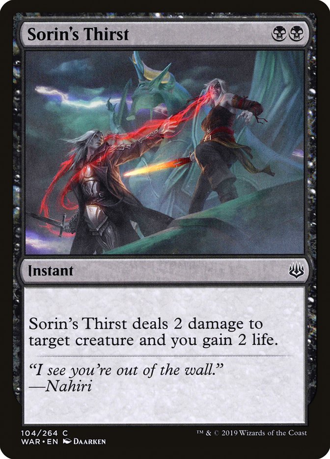 Sorin's Thirst [War of the Spark] | Impulse Games and Hobbies