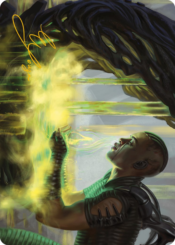 Necrogen Communion Art Card (Gold-Stamped Signature) [Phyrexia: All Will Be One Art Series] | Impulse Games and Hobbies