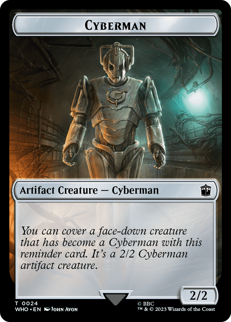 Human Noble // Cyberman Double-Sided Token [Doctor Who Tokens] | Impulse Games and Hobbies