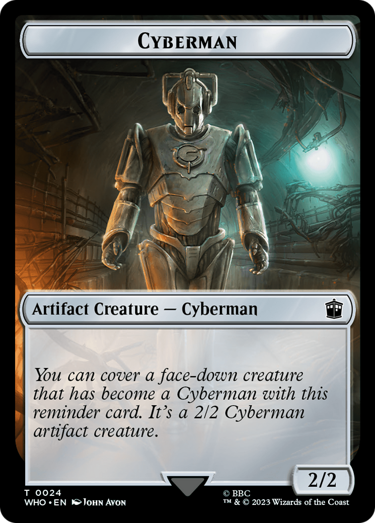 Alien Angel // Cyberman Double-Sided Token [Doctor Who Tokens] | Impulse Games and Hobbies