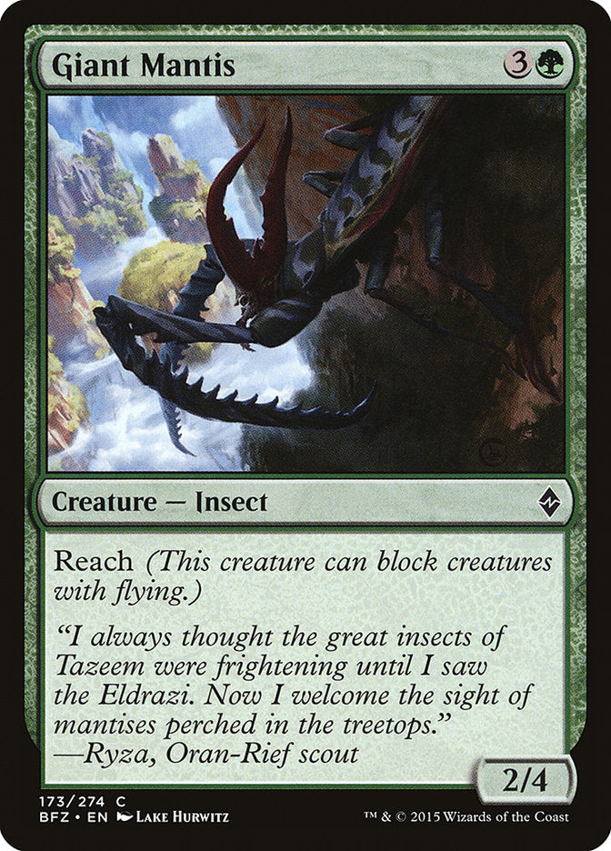 Giant Mantis [Battle for Zendikar] | Impulse Games and Hobbies