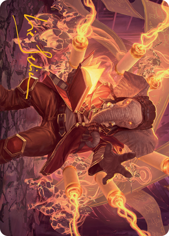 Quintorius, Loremaster Art Card (52) (Gold-Stamped Signature) [March of the Machine Art Series] | Impulse Games and Hobbies