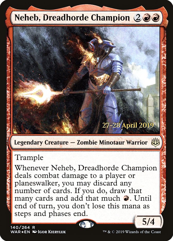 Neheb, Dreadhorde Champion  [War of the Spark Prerelease Promos] | Impulse Games and Hobbies